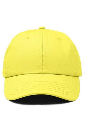 Dalix Classic Cotton Dad Cap in Yellow at Nordstrom
