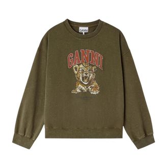 Ganni Sweatshirts - Dames - Sweatshirts - Groen - M - Hoodies & sweatvesten