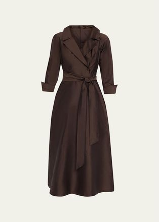 Teri Jon Taffeta Shirtwaist Gown