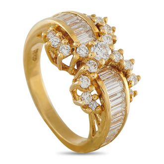Luxury Bazaar 18K Yellow Gold 1.40ct Diamond Ring MF06-050126