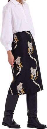 La DoubleJ Pencil Skirt In Melograno