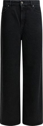 Golden Goose Jeans, Dames, Zwart, W28, Katoen, Melody Boyfriend Wide Leg Jeans