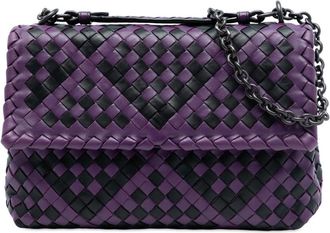 Bottega Veneta Pre-owned Bottega Veneta Small Bicolor Nappa Intrecciato Olimpia Shoulder Bag KSTON6FH76SE9EOU