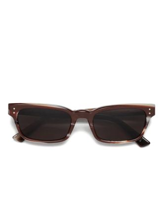 Marni Eyewear Floosa rectangle-frame sunglasses - women - Acetate - 54 - Brown