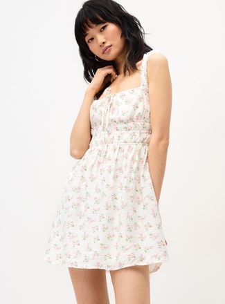 Twik Womens Pink flowers smocked dress