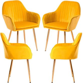 Regalos Miguel Regalos Miguel - Packs Sillas Comedor - Pack 4 Sillas Chic Golden - Amarillo