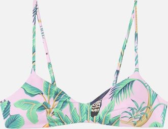 MC2 Saint Barth Pink Bralette With Tropical Print