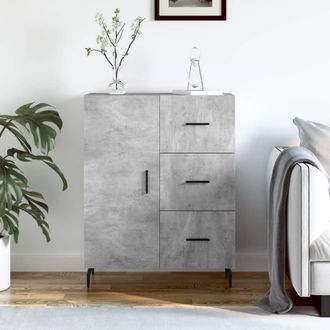 vidaXL Vidaxl - Aparador De Madera De Ingenier&iacute;a Gris Hormig&oacute;n 69,5x34x90 Cm