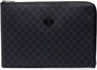Gucci Pre-owned Gucci GG Supreme Interlocking G Clutch Unisex ZS5MW2BHFVKY4UUR