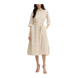 Max Mara Shirt Dresses, female, Beige, Size: 2XS Mmltabella Shirt Dress