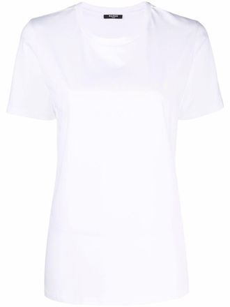 Balmain flocked logo T-shirt - White