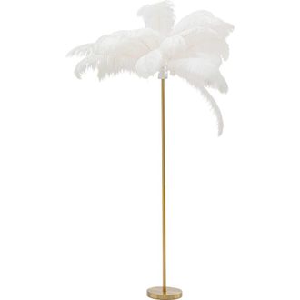 Kare Design L&aacute;mpara de pie plumas blanca 165cm