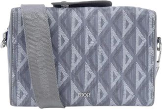 Dior Pre-owned Lingo 22 CD Diamond Bag - Dames - Vintage Schoudertas - Grijs - ONE Size - Leer - Vintage