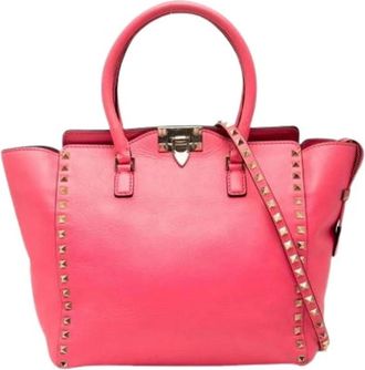 Valentino Pre-owned Handbags, female, Pink, Size: ONE SIZE Pre-owned Leather Shoulder Bag