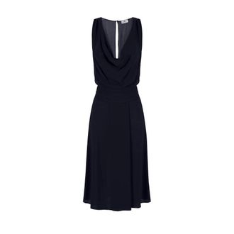 Elisabetta Franchi Jurk van viscose Georgette stof - Dames - Feestkleedjes - Zwart - S - Kleedjes
