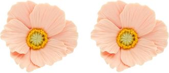 Jennifer Behr Demetria Floral 18kt Gold-plated Drop Earrings - Pink - One Size
