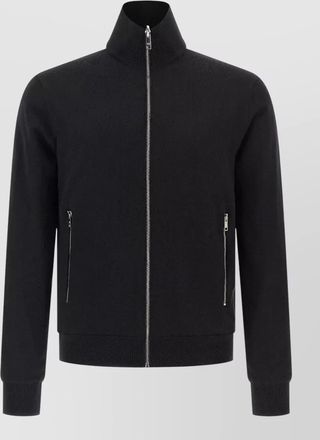 Prada wool knit reversible cardigan high collar