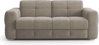 Calicosy Sof&aacute; 3 plazas con apertura expr&eacute;s en tela L207 cm - Marr&oacute;n