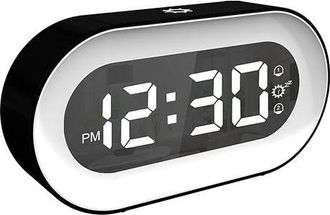 OEM Reloj Despertador Digital, Con Luz Y Volumen Ajustables, Ideal Para La Mesita De Noche, Con Doble Alarma, Funci&oacute;n De Repetici&oacute;n Y Apagado Autom&aacute;tico. 