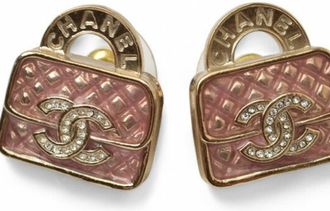Chanel Plating Rhinestone Stud Earrings (Pre-Owned)
