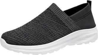 Generic Mens Summer Mesh Breathable Solid Color Leisure Comfortable One Foot Stirrup Casual Shoes Mens Casual Dress Shoes Size 13 (Grey, 7.5)