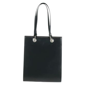 Cartier Panth&egrave;re Leather Black Leather Handbag (Pre-Owned)