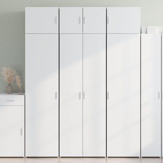 Berkfield Home Storage Cabinet White 70x42.5x225 cm Engineered Wood
