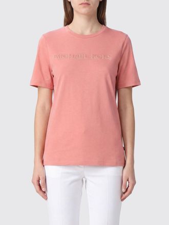 Michael Kors Cotton Crewneck T-shirt with Contrasting Front Logo