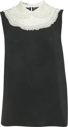 Miu Miu Top smanicato - Nero