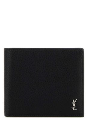 Saint Laurent Black Leather Wallet