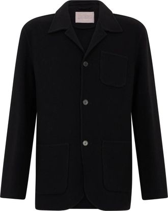 Herno Mixed Wool Jacket - male - Herno - Blazers - Black - 2XL - Jackets
