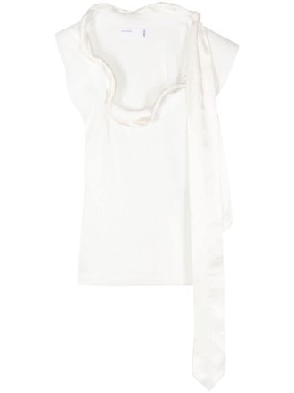Toga Archives Blusa con ruches - Bianco