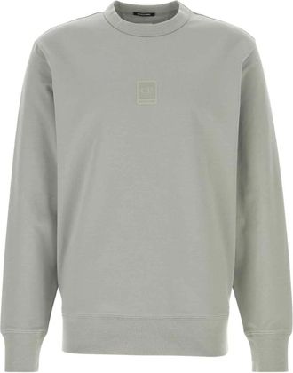 C.P. Company Stretch Katoenen Sweatshirt - Heren - Sweatshirts - Grijs - S - Katoen - Hoodies & sweatvesten