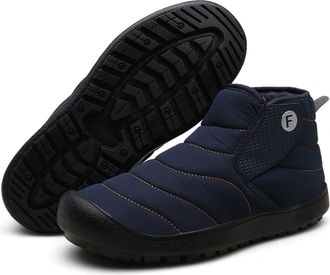 Generic Womens Winter Snow Boots Warm Quilted Memory Foam Ankle Mule Slippers Waterproof Slip on Shoes Lightweight Fuzzy Fur Lined Walking Shoes