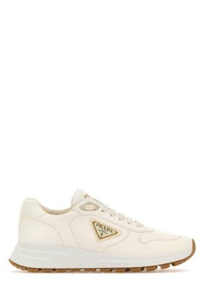 Prada White Leather Sneakers
