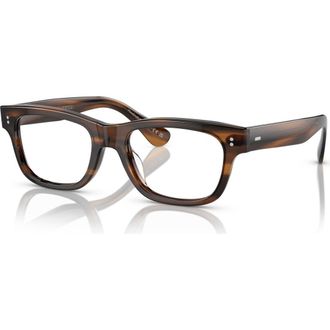 Oliver Peoples 53mm Rectangle optical glasses in Brown at Nordstrom