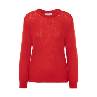 Americandreams Mari Oversized Gebreide Pullover - Dames - Ronde hals truien - Rood - ONE Size - Wol - Truien & Vesten