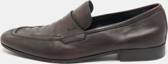 Ferragamo Dark Brown Leather Penny Loafers