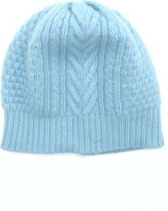 Portolano Cable Knit Cashmere Beanie in Baby Blue at Nordstrom Rack