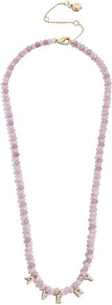 BaubleBar Beaded Custom Letter Necklace in Purple at Nordstrom