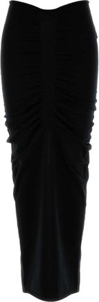 Alexander Wang Alexander Wang Black Stretch Cupro Blend Skirt