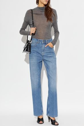 Victoria Beckham Long Sleeve Top, Womens, Grey