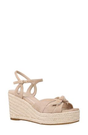 Pelle Moda Elbie Espadrille Ankle Strap Platform Wedge Sandal in Latte at Nordstrom, Size 7.5