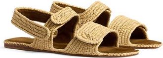 Khaite Boden Raffia Slingback Sandal in Natural at Nordstrom, Size 9.5Us