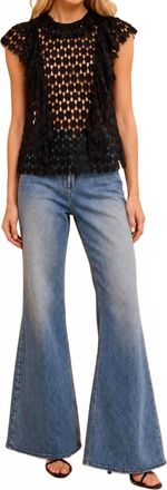 Ulla Johnson Daevy Lace Top In Noir
