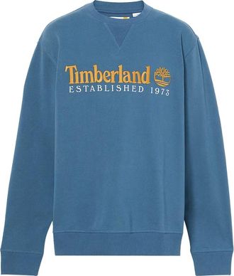 Timberland Established 1973 Denim Logo Sweatshirt - Heren - Sweatshirts - Blauw - S - Denim - Hoodies & sweatvesten