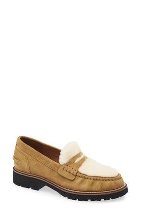 Rag & Bone Corey Genuine Shearling Penny Loafer in Csdsh at Nordstrom Rack, Size 7.5Us / 37.5Eu