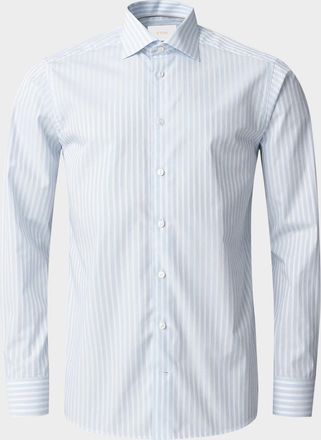 Eton Mens Elevated Pique Bengal Stripe Slim-Fit Dress Shirt