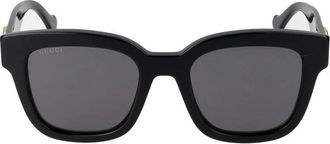 Gucci Square Zonnebrillen - Dames - Accessoires - Zwart - Maat: 52 MM