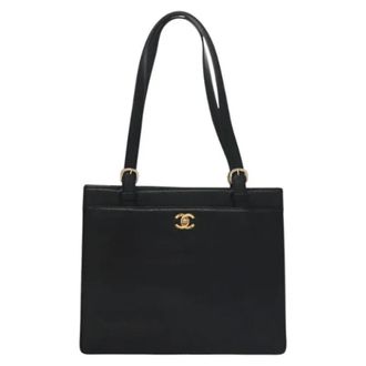 Chanel Pre-owned Leather totes - Dames - Vintage Shopper - Zwart - ONE Size - Vintage